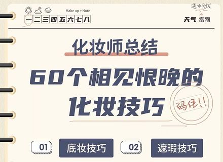 最新影楼资讯新闻-60个相见恨晚的化妆技巧